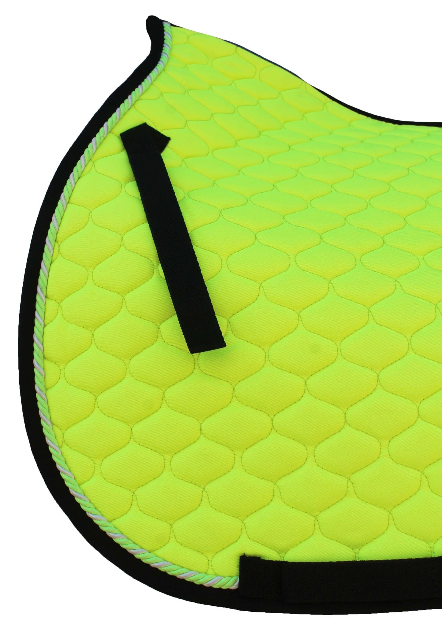 Horse Cotton Quilted ENGLISH SADDLE PAD Tack Trail Riding Lime Green 72F09