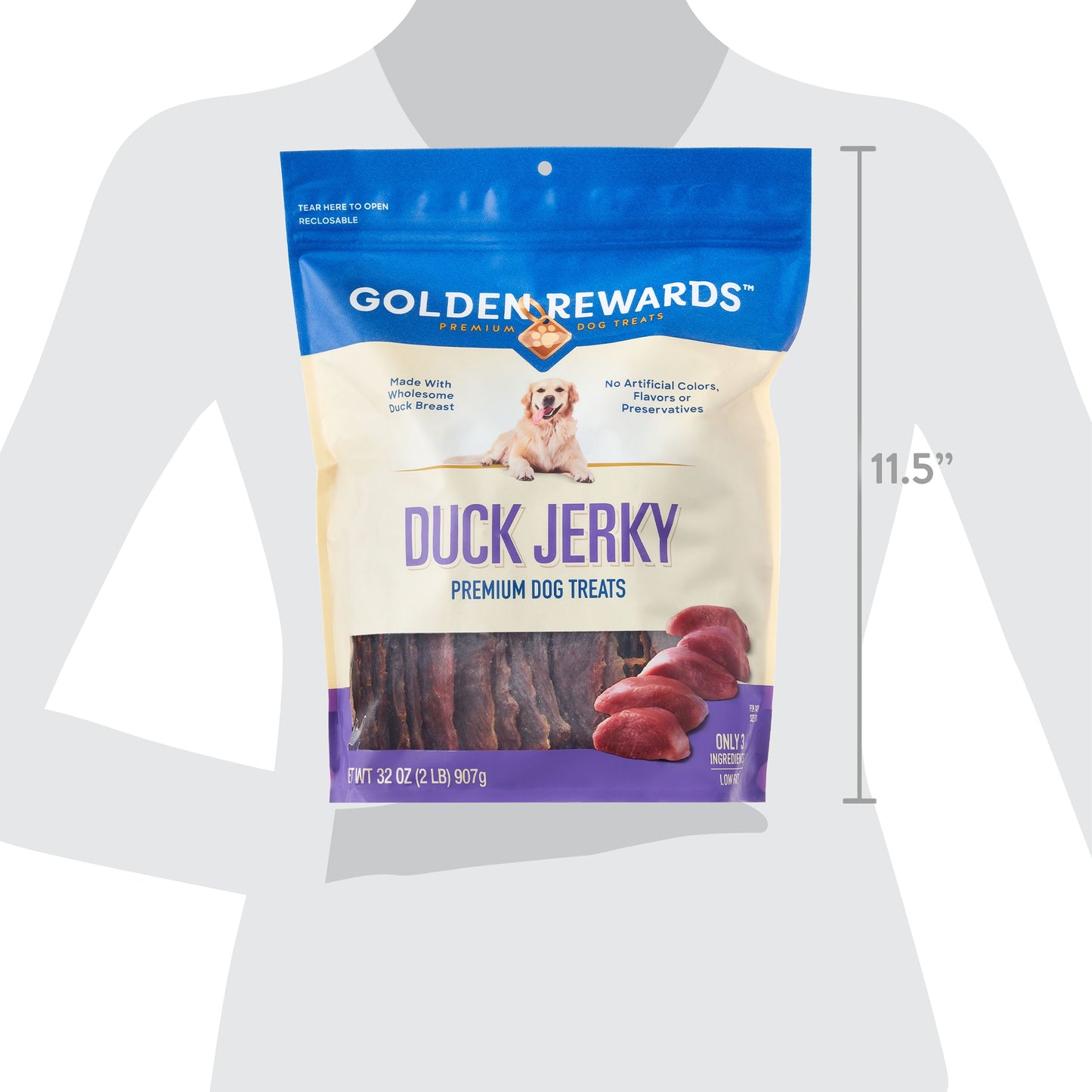 (2 Pack) Duck Jerky Premium Dog Treats,32 Oz