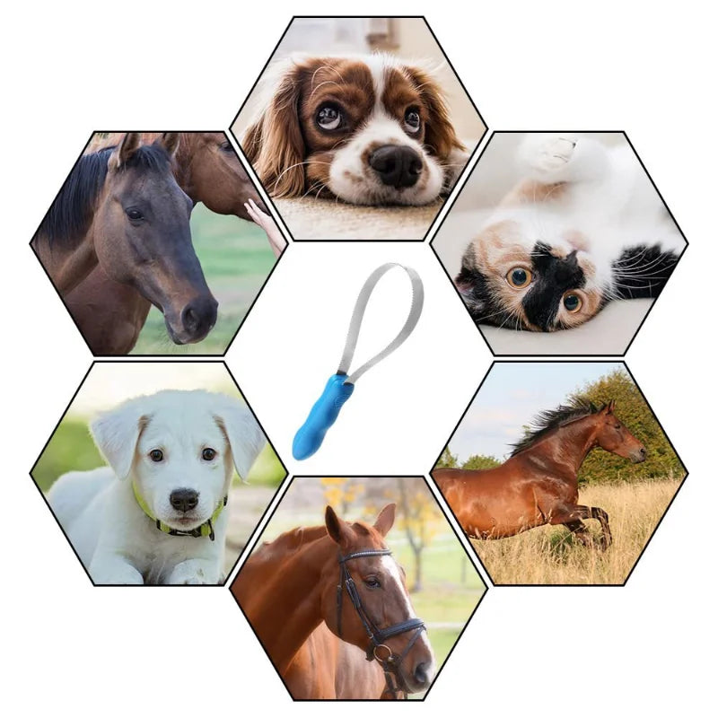 Pet Dog Horse Metal Sweat Scraper Shedding Blade Brush Grooming Hair Removal Comb Care Tool Horse Grooming Cleaning Pet Products