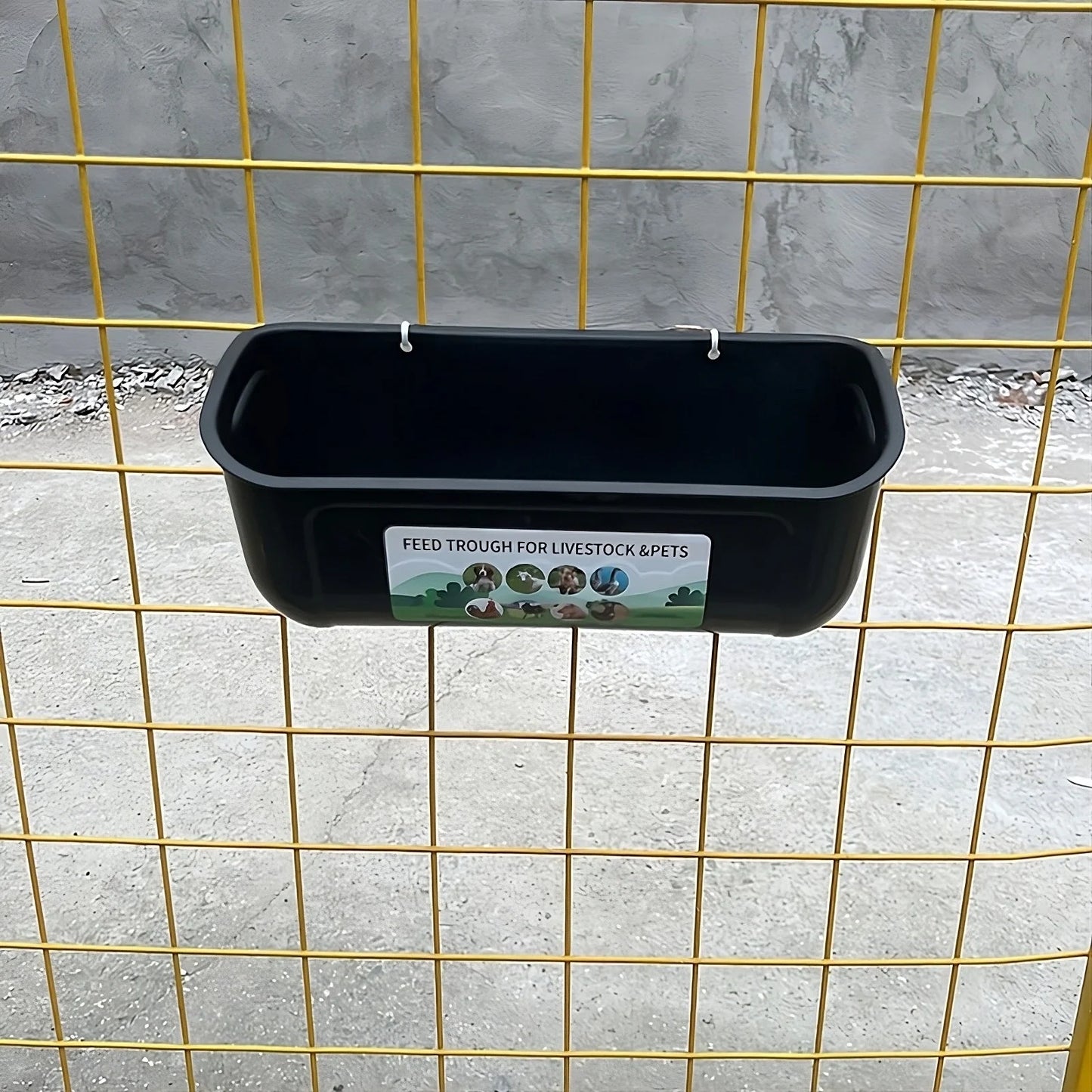 Chicken Feeder Hanging or Screw in Fence Feeder Chicken Feeder, 11.73" X 5.12" X 4.92"