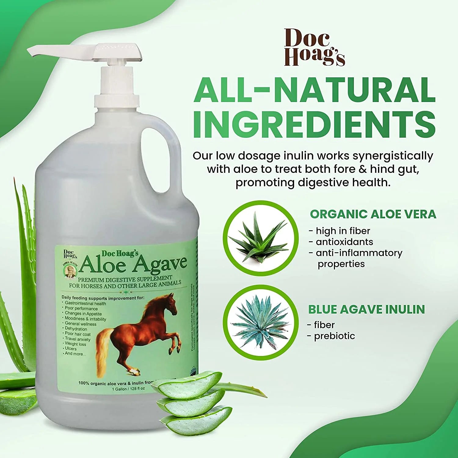 Aloe-Agave Supplement for Horses and Other Large Animals by