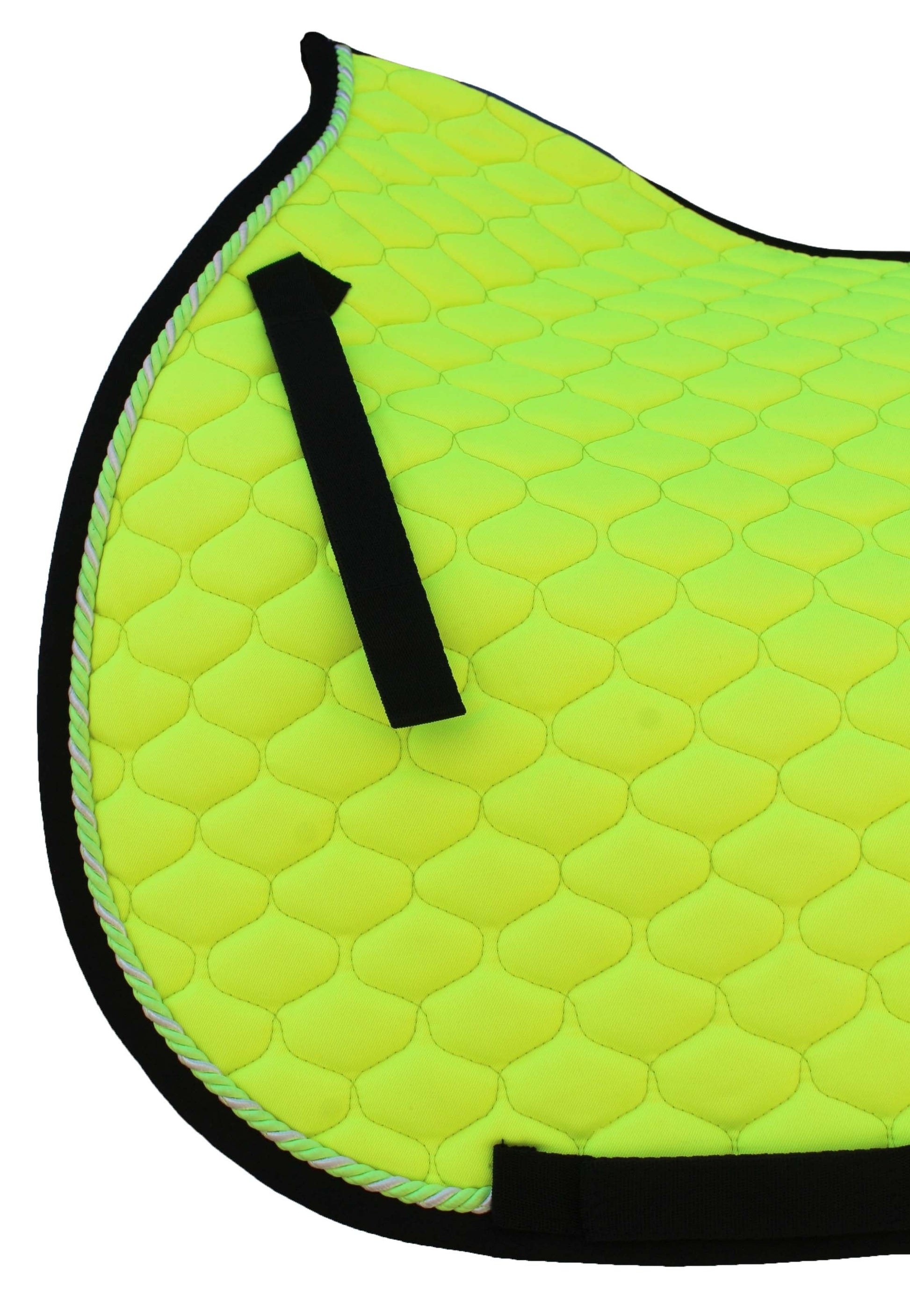 Horse Cotton Quilted ENGLISH SADDLE PAD Tack Trail Riding Lime Green 72F09