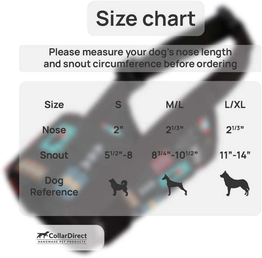 Dog Muzzle - Adjustable Soft Breathable Tribal Nylon Dog Mouth Guard Cover for Small, Medium and Large Dogs, anti Chewing, Barking & Biting (Pattern 2; L/XL)