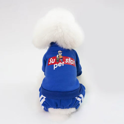 New Creative Breathable Pet Clothing Dog Clothing Pet Clothing for Autumn and Winter Four Legged Hoodie Fleece Jacket for Pets