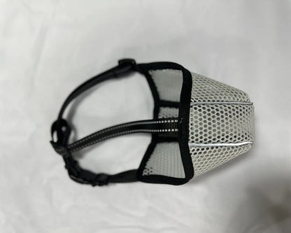 Dog Muzzle Basket Soft for Small Medium Large Size Breed anti Biting Licking Chewing Adjustable Mesh with Reflective Strap Daily