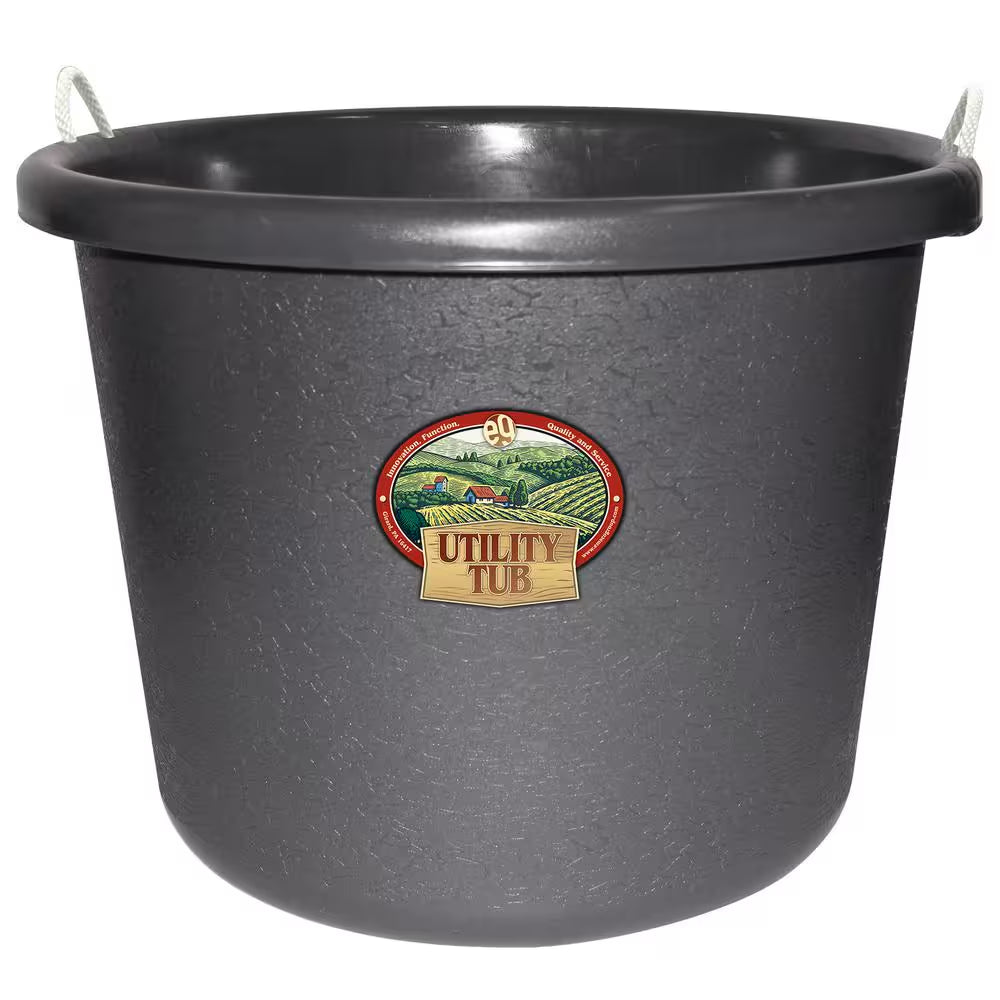 17.5 Gal. Bucket Utility Tub for Maintenance Cleaning Growing and More Slate