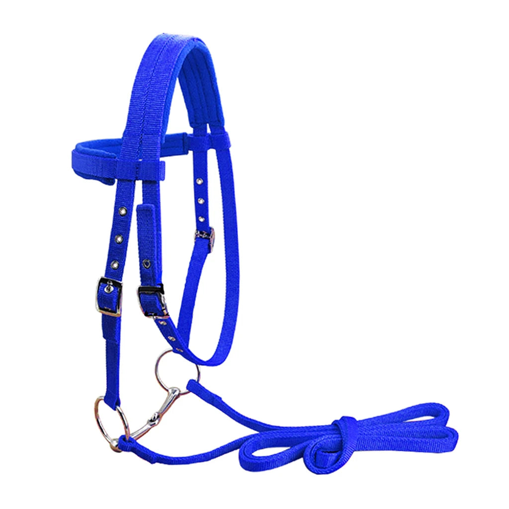 Durable Horse Bridle Horse Rein Headstall Thickened Halter Equestrian Gear Horse Rein Harness Headstalls Removable Snaffle