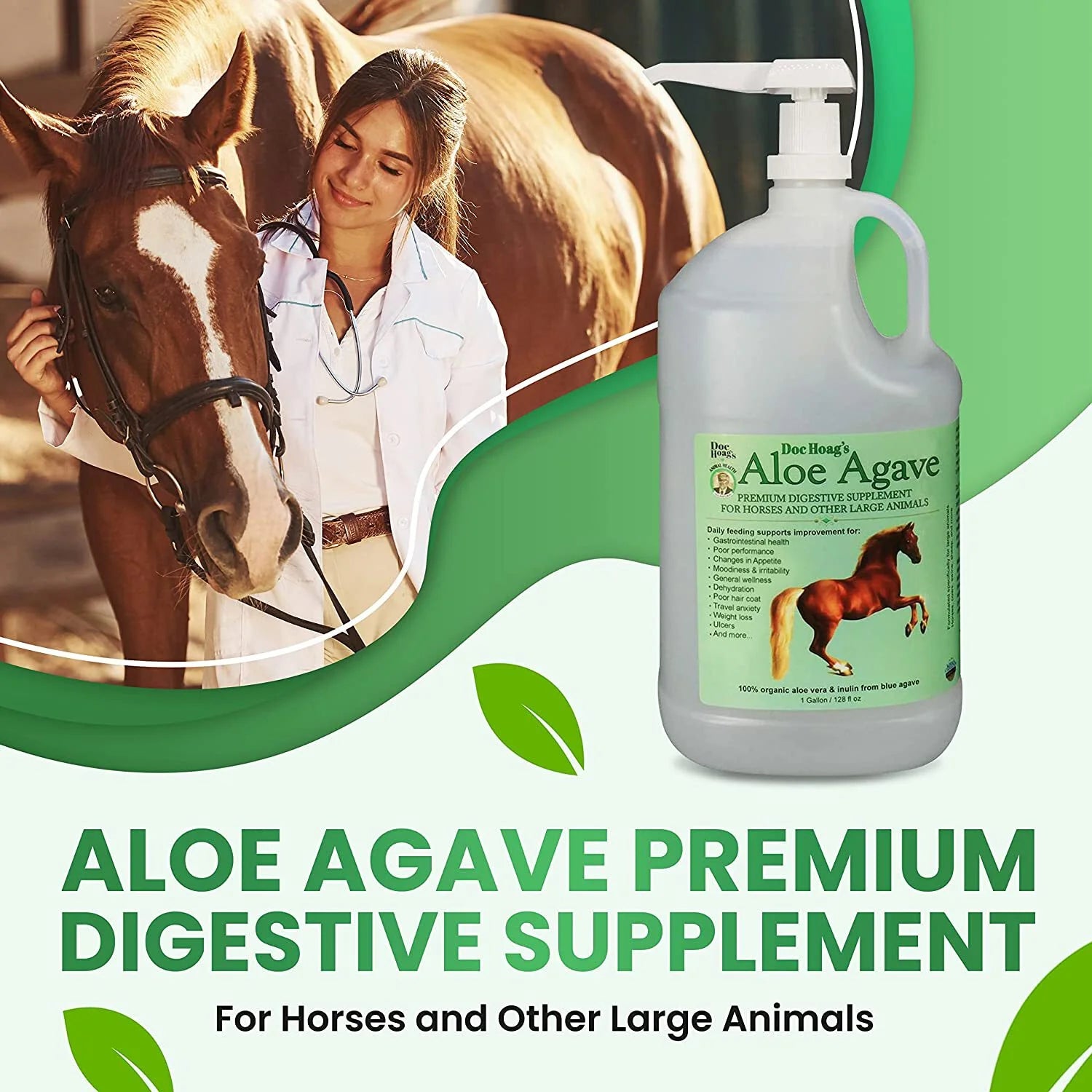 Aloe-Agave Supplement for Horses and Other Large Animals by