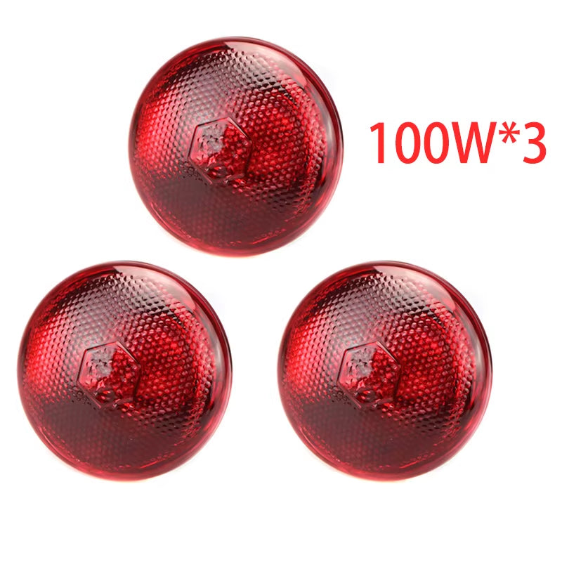 220V Infrared Heating Bulb Lamp 100/150/200/275W for Amphibians Reptiles Poultry Pets Livestock E27 Chicken Duck Farm Supplies