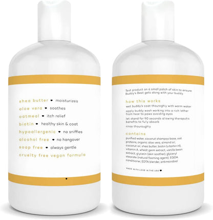 Dog Shampoo for Smelly Dogs - Dog Shampoo and Conditioner for Dry and Sensitive Skin - Moisturizing Puppy Wash Shampoo, Ripe Melon Scent, 16Oz