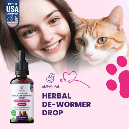 Herbal Extract Drops for Dogs and Cats, Herbal Supplement by Edna Pet for Cats & Dogs, 2 Fl. Oz