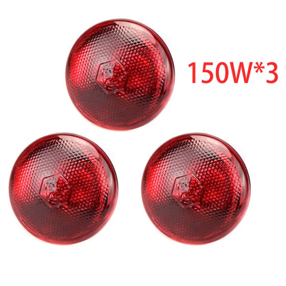 220V Infrared Heating Bulb Lamp 100/150/200/275W for Amphibians Reptiles Poultry Pets Livestock E27 Chicken Duck Farm Supplies