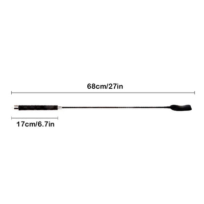 Riding Crop Durable Equestrian Training PU Leather Portable Pointer Lightweight Non-Slippery with Handle Horse Whip Racing